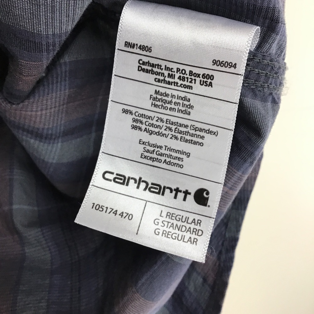 Carhartt Rugged Flex Regular Fit mens short sleeve button down casual shirt - Picture 6 of 10